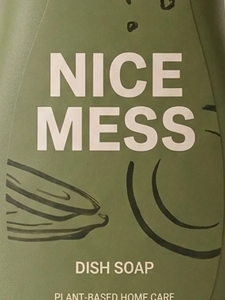 Dish Soap label illustration close-up