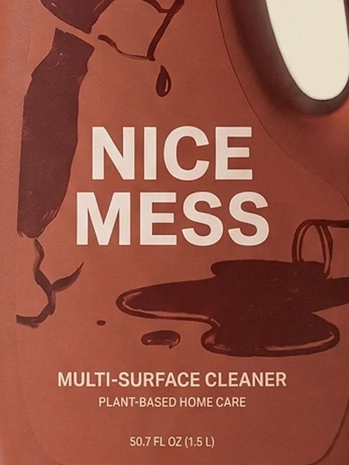 Multi-Surface Cleaner label illustration close-up